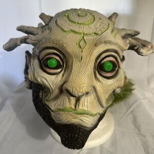 Forest Spirit Mask Elves LED Light Up Halloween Costume Latex Mask Tree Old Man